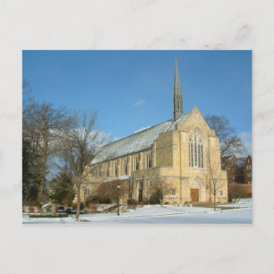 Cartão Postal Capela Harbison no Inverno na Grove City College