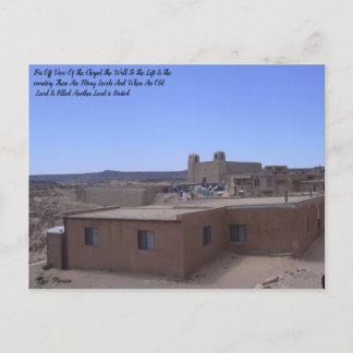 Cartão Postal Capela Pueblo Com Cemitério À Esquerda