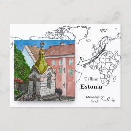 Cartão Postal Capela Roheline Turg, Tallinn Estônia