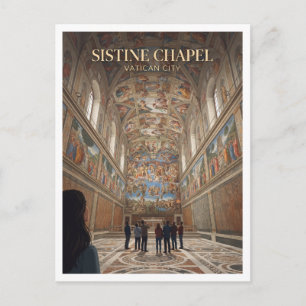 Cartão Postal Capela Sistina Cidade do Vaticano Viagem