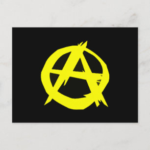 Cartão Postal Capitalismo anarquista Sinalizador preto e amarelo