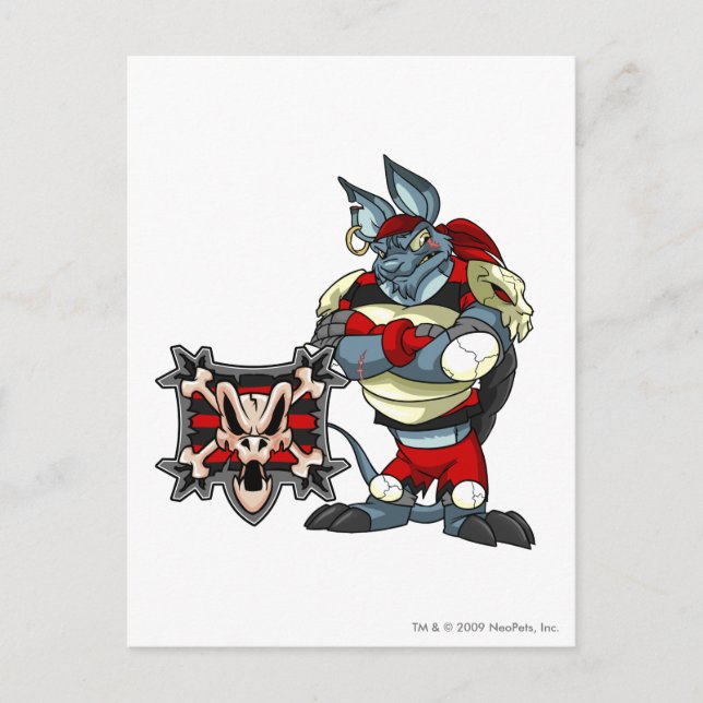 Cartão Postal Capitão 1 da equipe da ilha de Krawk (Frente)