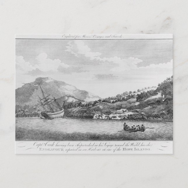 Cartão Postal Capitão Cook foi naufragado (Frente)