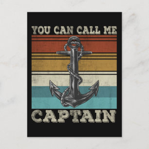 Cartão Postal Capitão Engraçado Sailboat Humor Anchor Sailor