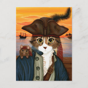 Cartão Postal Capitão Leo, Cartão-postal de fantasia de gato e