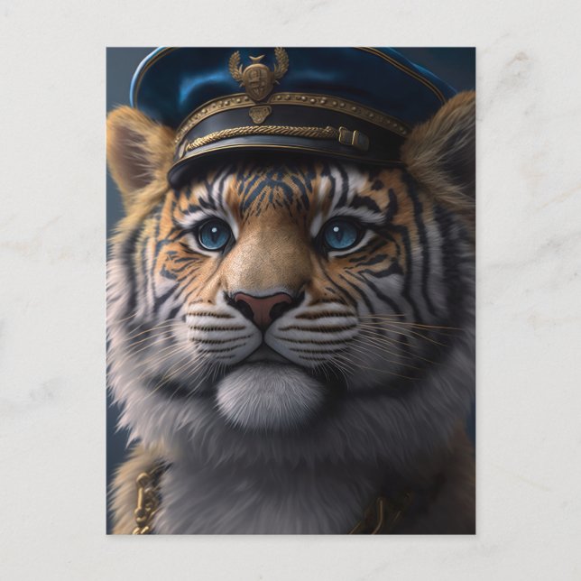 Cartão Postal Capitão Piloto Tiger (Frente)