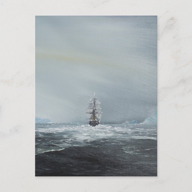 Cartão Postal Capitão Scott E Tripulação Da Descoberta (Frente)