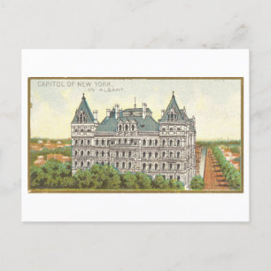 Cartão Postal Capitol Building in Albany, Nova Iorque, Vintage