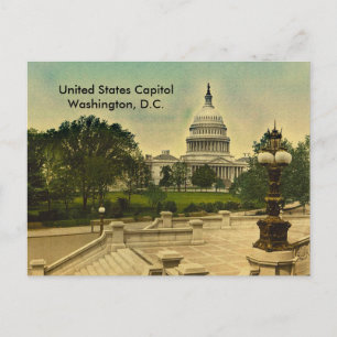 Cartão Postal Capitol dos Estados Unidos a partir das Escadas da