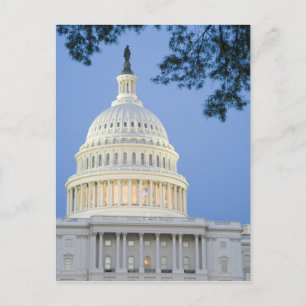 Cartão Postal Capitol dos EUA ao anoitecer, Washington D.C. (Dis