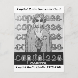 Cartão Postal Capitol Radio Dublin Irlanda Souvenier