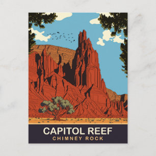 Cartão Postal Capitol Reef, Chimney Rock, Viagem