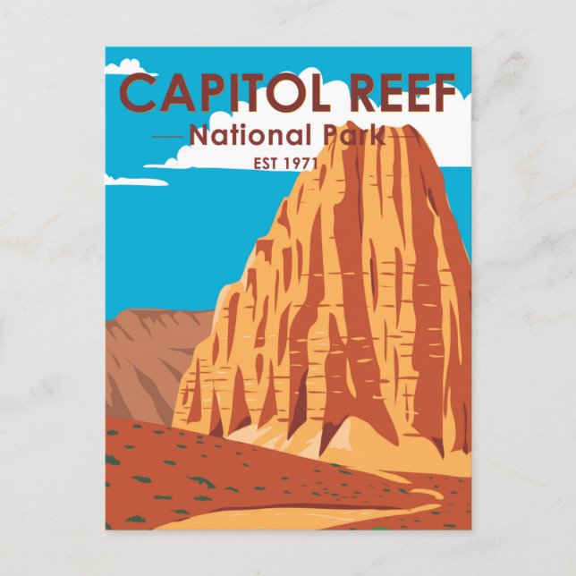 Cartão Postal Capitol Reef National Park Catthedral Valley Loop (Frente)