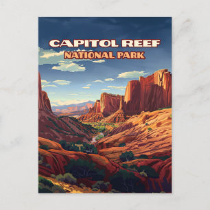 Cartão Postal Capitol Reef National Park Utah Desert Vintage
