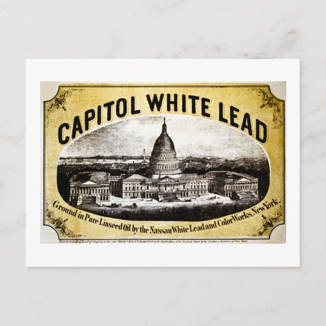 Cartão Postal Capitol White Lead 1866 (Frente)