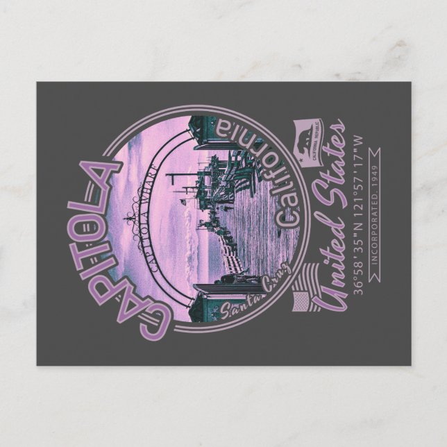 CARTÃO POSTAL CAPITOLA SANTA CRUZ CALIFÓRNIA - PIER DE CAPITOLA (Frente)