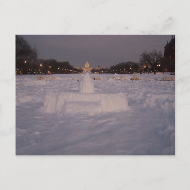 Cartão Postal Capitólio de neve (Frente)