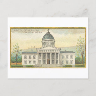 Cartão Postal Capitólio de Vermont em Montpelier Vintage