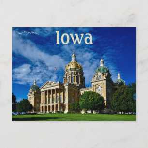 Cartão Postal Capitólio do Estado de Iowa