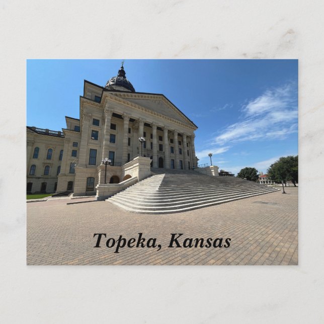Cartão Postal Capitólio do Estado Topeka (Frente)
