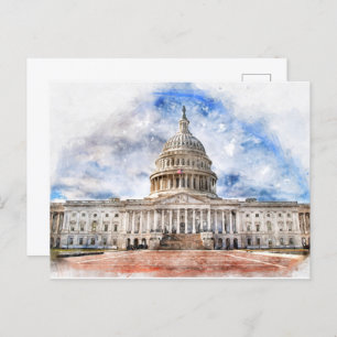 Cartão Postal Capitólio dos Estados Unidos fecha em Washington D