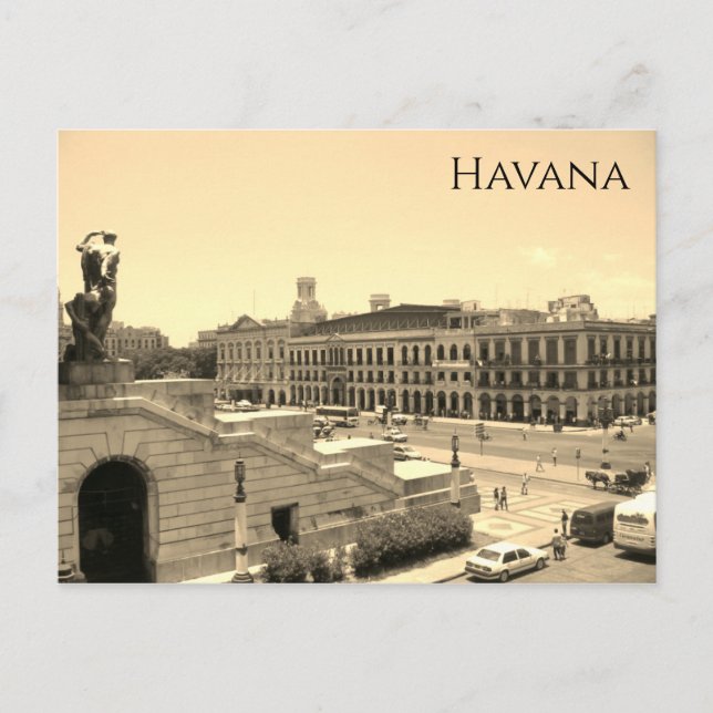 Cartão Postal Capitólio escadas havana (Frente)