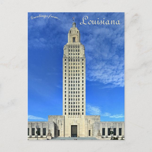 Cartão Postal Capitólio Estadual da Luisiana Baton Rouge Luisian (Frente)