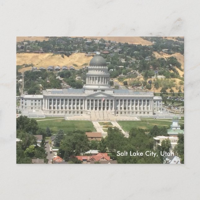 Cartão Postal Capitólio estadual de Utah - Cidade de Salt Lake (Frente)