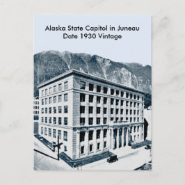 Cartão Postal Capitólio estadual do Alasca em Juneau Data 1930 V