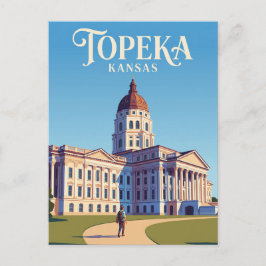 Cartão Postal Capitólio Estadual do Kansas EUA