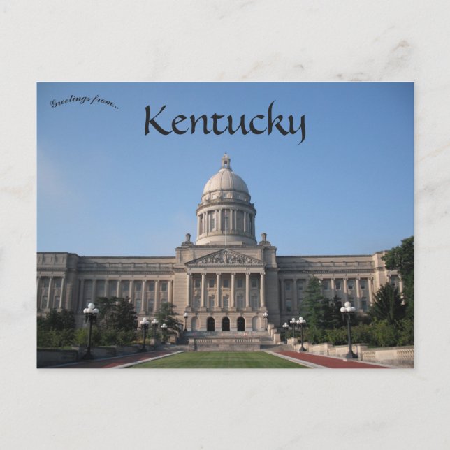 Cartão Postal Capitólio Estadual do Kentucky Frankfort Kentucky (Frente)