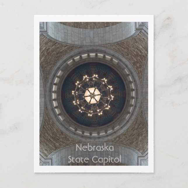 Cartão Postal Capitólio Estatal de Nebraska (Frente)
