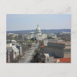 Cartão Postal Capitólio que constrói o Washington DC da avenid