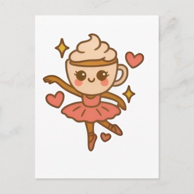 Cartão Postal Cappuccina Ballerina Italian Ausweis (Frente)