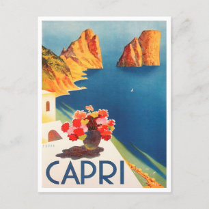 Cartão Postal Capri, itália - Cartão-postal de Viagens vintage