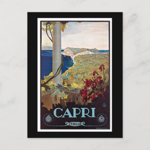 Cartão Postal Capri, Itália Cartaz de Viagem Antigo