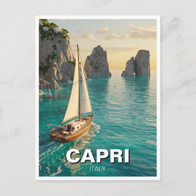 Cartão Postal Capri Itália Viagem (Frente)