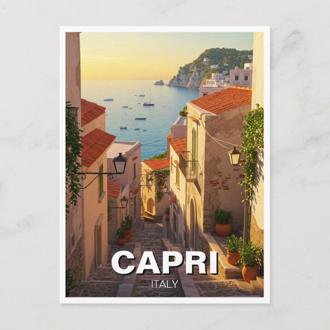Cartão Postal Capri Itália Viagem (Frente)