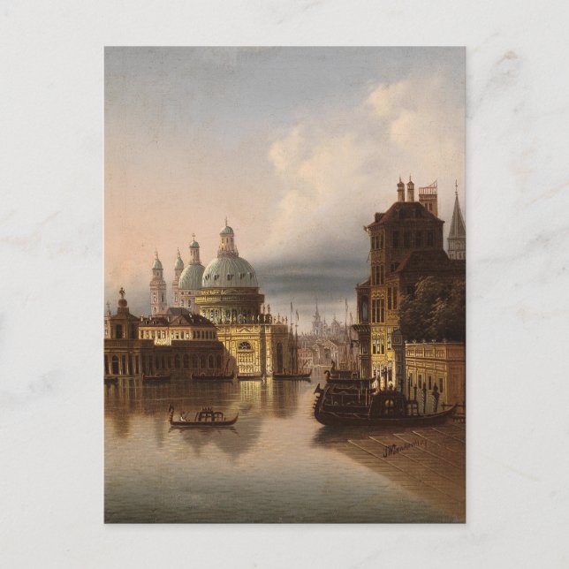 Cartão Postal Capriccio, Veneza | Johann Wilhelm Jankowsky (Frente)