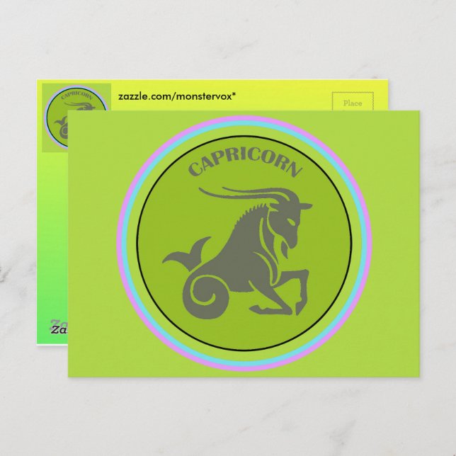 Cartão postal Capricorn (Frente/Verso)
