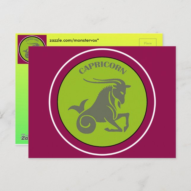 Cartão postal Capricorn (Frente/Verso)