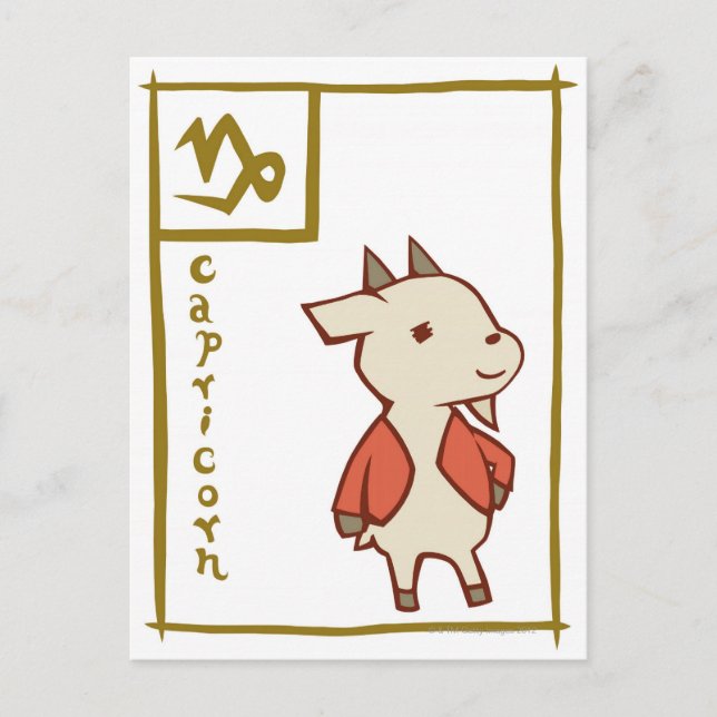 Cartão Postal Capricórnio (Frente)
