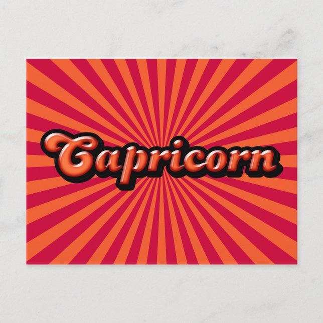 Cartão Postal Capricórnio Zodiac Retroativo (Frente)