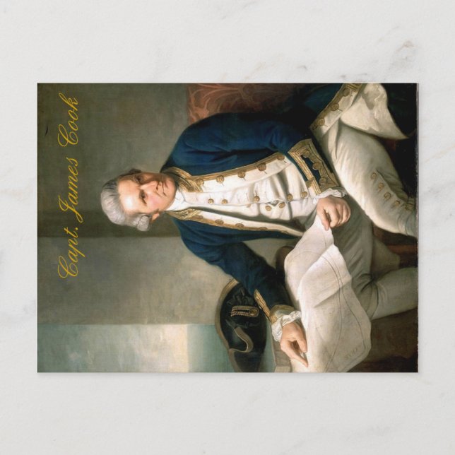 Cartão Postal Capt. James Cook Postcard, Descobridor do Havaí (Frente)