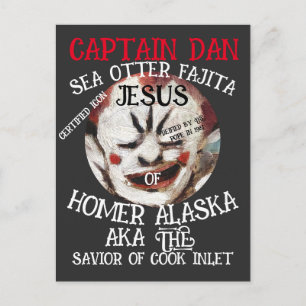 CARTÃO POSTAL CAPTAIN DAN SEA OTTER FAJITA JESUS HOMER ALASKA