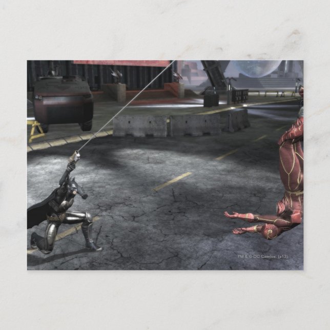 Cartão Postal Captura de tela: Batman vs Flash (Frente)