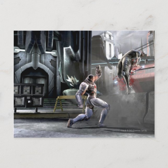 Cartão Postal Captura de tela: Cyborg vs Nightwing (Frente)