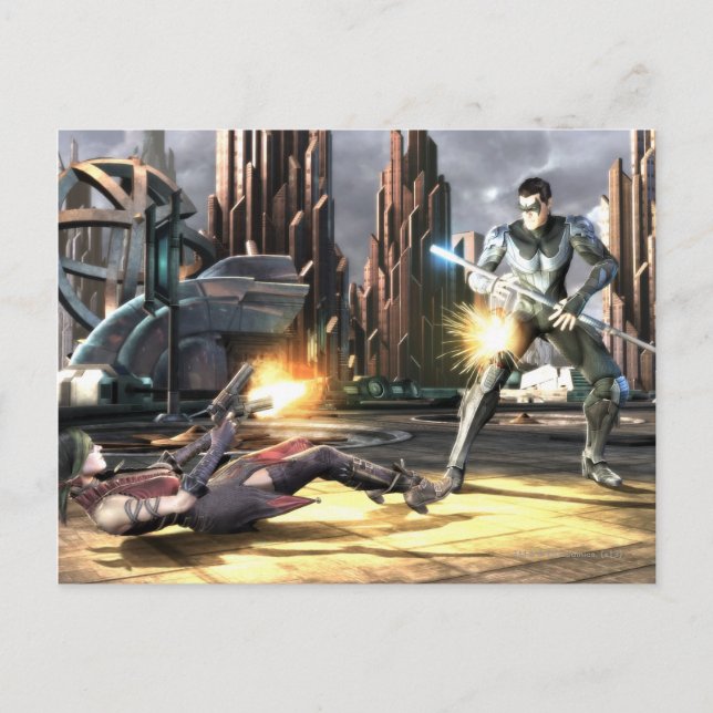 Cartão Postal Captura de tela: Harley vs Nightwing (Frente)