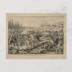 Cartão Postal Captura e morte de Bull em 15 de dezembro de 1890