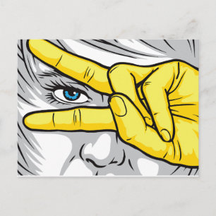 Cartão Postal Capturando a beleza através de rostos, mãos e olho